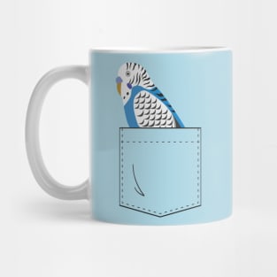 Blue Budgie Parakeet Parrot In Your Front Pocket Mug